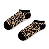 Calcetines tobilleros de Estampado de Leopardo con Detalles Negros 🐆🖤