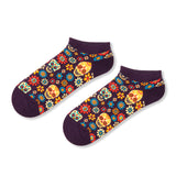 Calcetines tobilleros de calaveras y flores 🌸💀