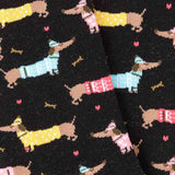 Calcetines tobilleros divertidos de perritos salchicha