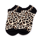 Calcetines tobilleros de Estampado de Leopardo con Detalles Negros 🐆🖤