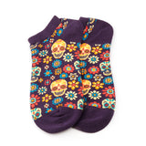 Calcetines tobilleros de calaveras y flores 🌸💀