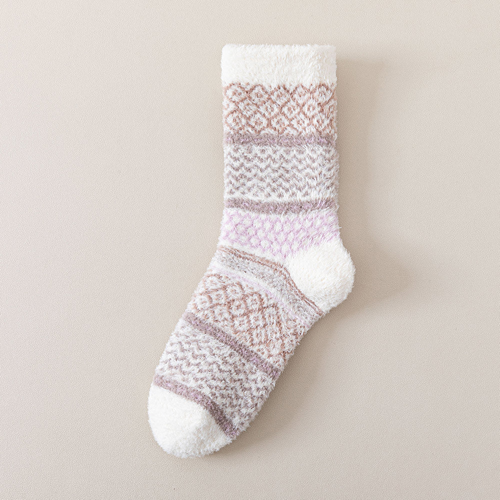 🧦 Calcetines afelpados con diseño invernal