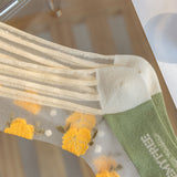 🔅 Flores y Encanto – Calcetines Transparentes