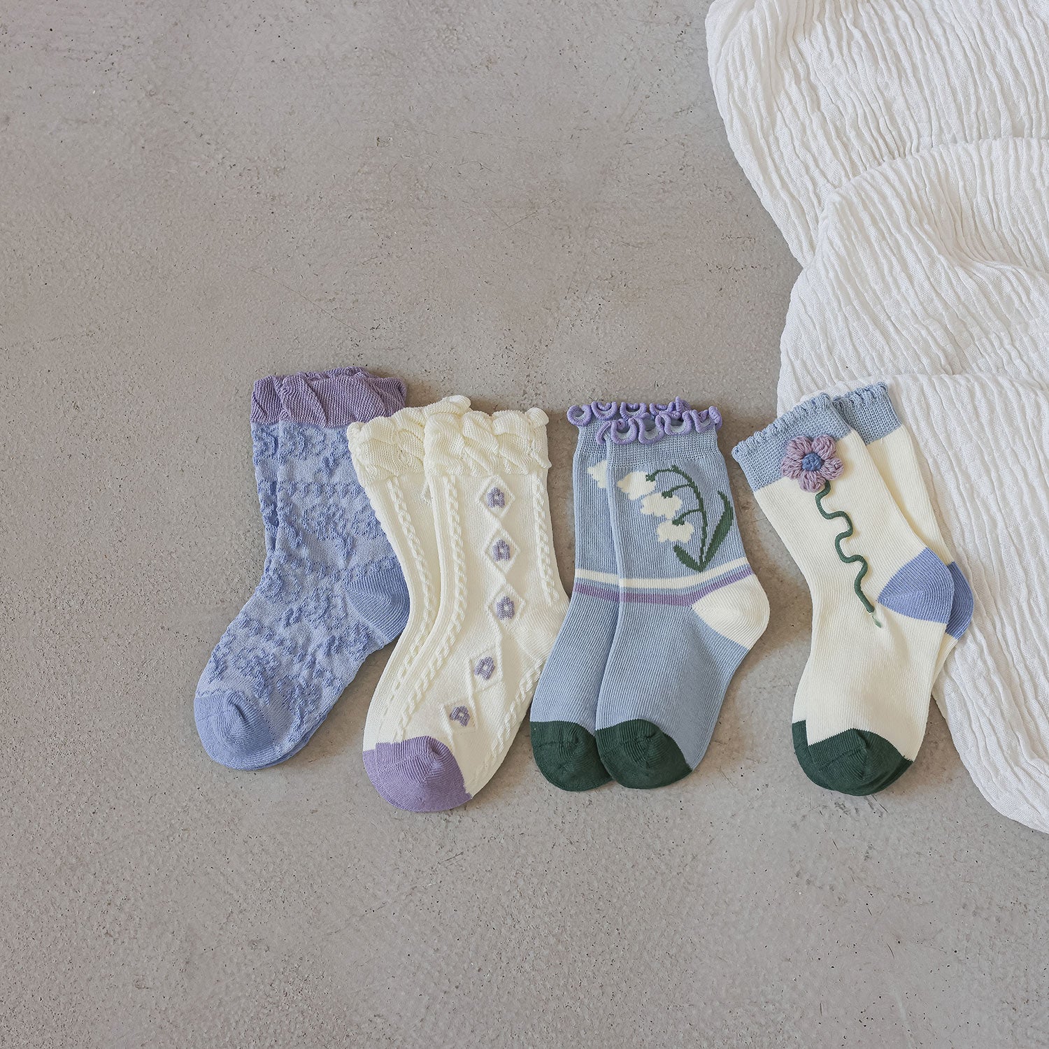 🌸Calcetines Infantiles Florales🌈🧦🌱👧