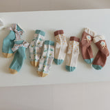 Calcetines Infantiles con Lazos y Flores