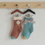 Calcetines Infantiles con Lazos y Flores