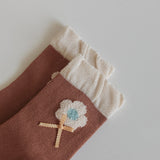 Calcetines Infantiles con Lazos y Flores
