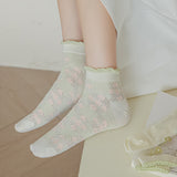 🧁 Calcetines "Dulce Flor de Encaje" 🌸🍃