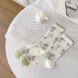 🌿 Calcetines "Flores de Primavera" 💜✨
