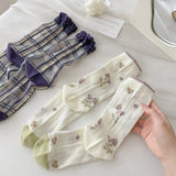 🌿 Calcetines "Flores de Primavera" 💜✨