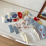 Calcetines Transparentes con Mini Flores