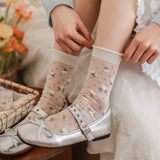 Calcetines Encantados con Flores de Ensueño" 🌸🧦✨