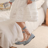 Calcetines Transparentes con Mini Flores