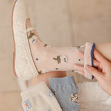 ✨🌸Calcetines Florales de Tul con Encaje Pastel