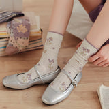 🌿 Calcetines "Flores de Primavera" 💜✨