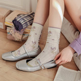 🌿 Calcetines "Flores de Primavera" 💜✨