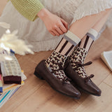 Calcetines Artísticos de Malla Trenzada – Estilo Retro Chic