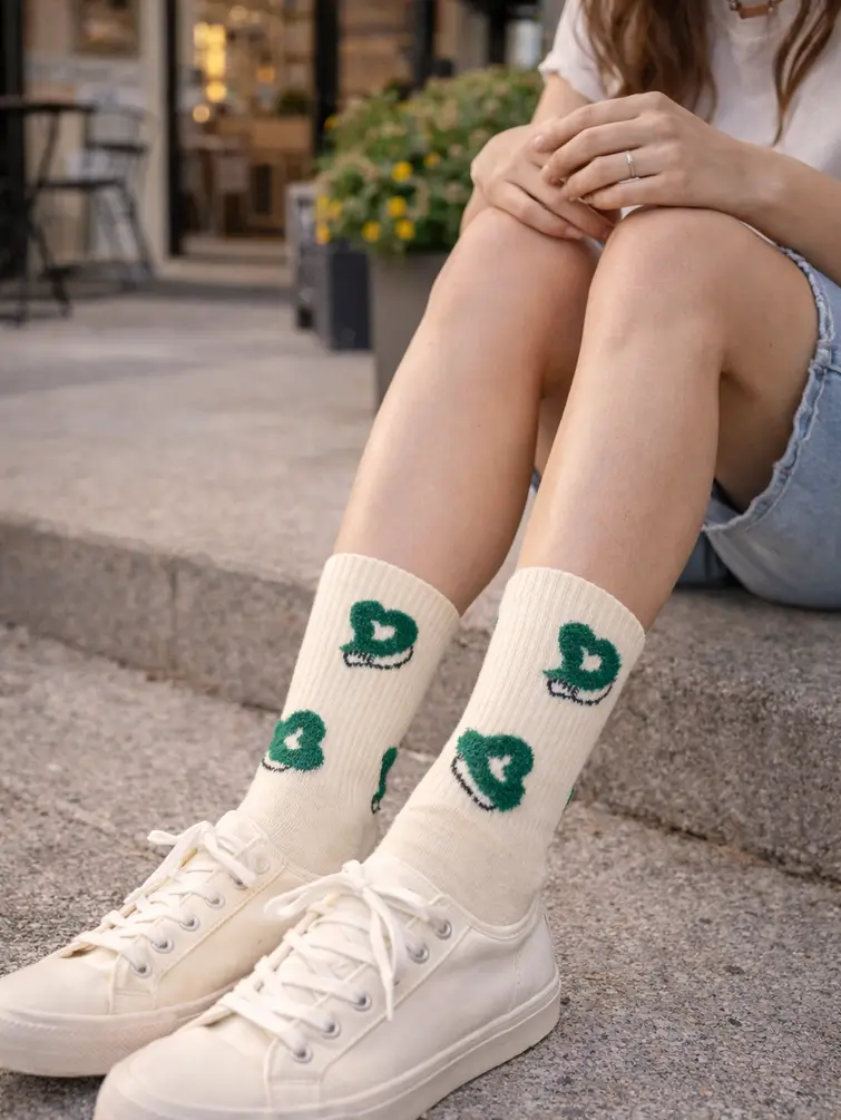 Calcetines Negros “Hey” – Estilo Urbano