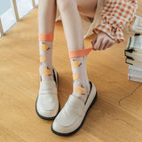 🔅 Flores y Encanto – Calcetines Transparentes