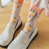 🔅 Flores y Encanto – Calcetines Transparentes