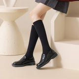 Calcetines Altos de Algodón en Colores Básicos – Suaves y Cómodos