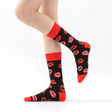 Calcetines Divertidos con Diseño de Besos