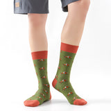 Calcetines con motivos de polo en verde y naranja