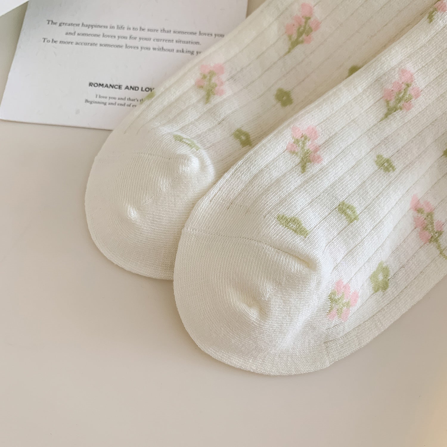 🌸 Calcetines Dulce Jardín con Encaje Rosado 🌸