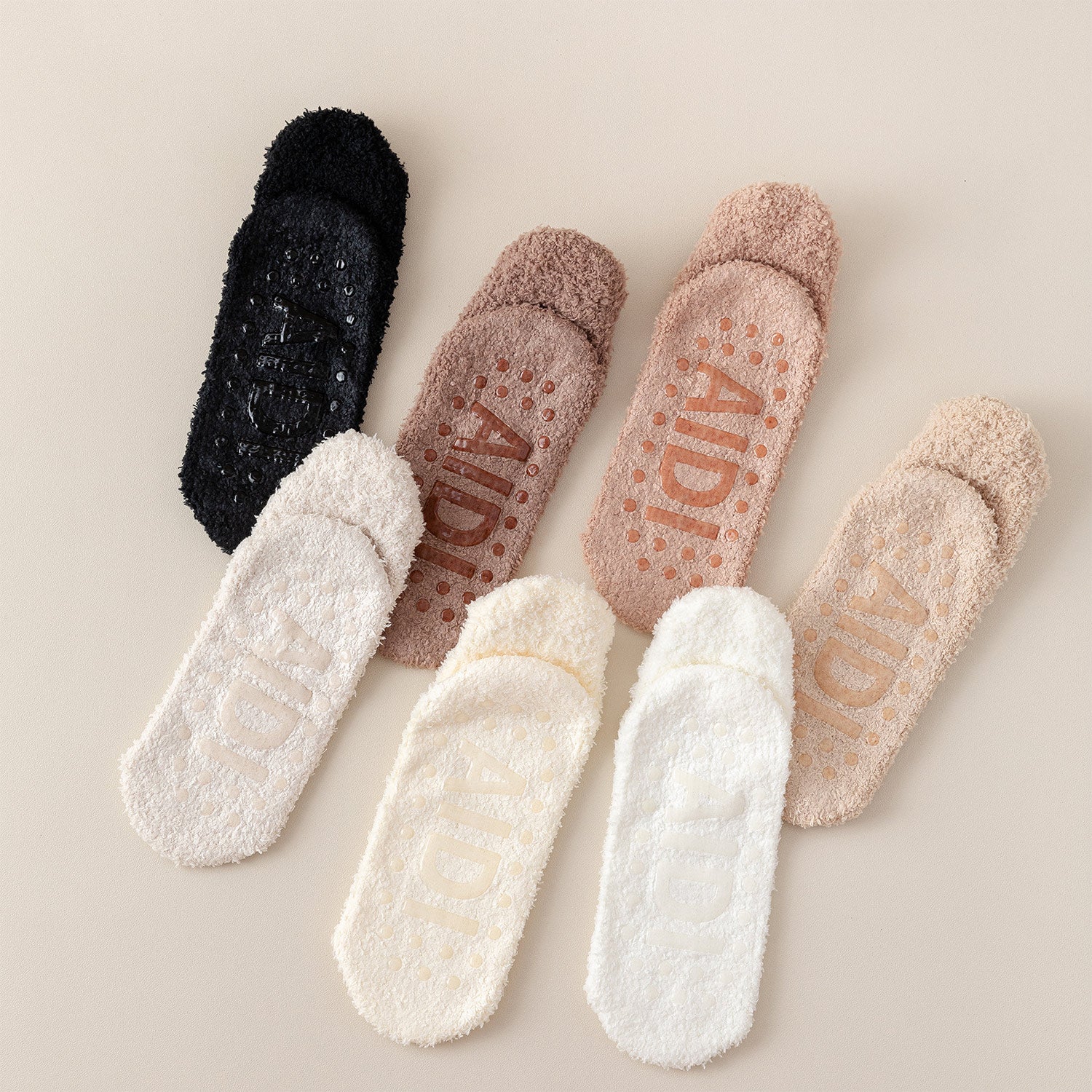 Calcetines de Estar por Casa Cortos, Peludos y Antideslizantes