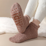 Calcetines de Estar por Casa Cortos, Peludos y Antideslizantes