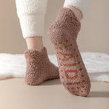 Calcetines de Estar por Casa Cortos, Peludos y Antideslizantes