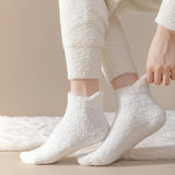 Calcetines de Estar por Casa Cortos, Peludos y Antideslizantes