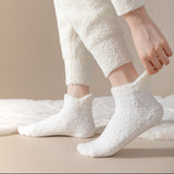 Calcetines de Estar por Casa Cortos, Peludos y Antideslizantes