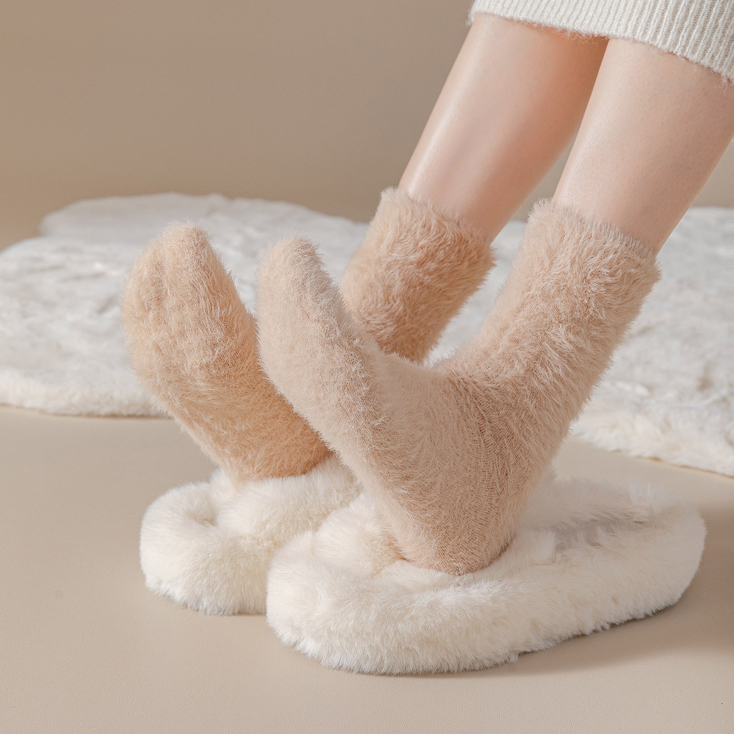 🧦✨ Calcetines Peluditos para el Invierno — ¡Dulces, Suaves y Súper Cálidos! 🐻❄️