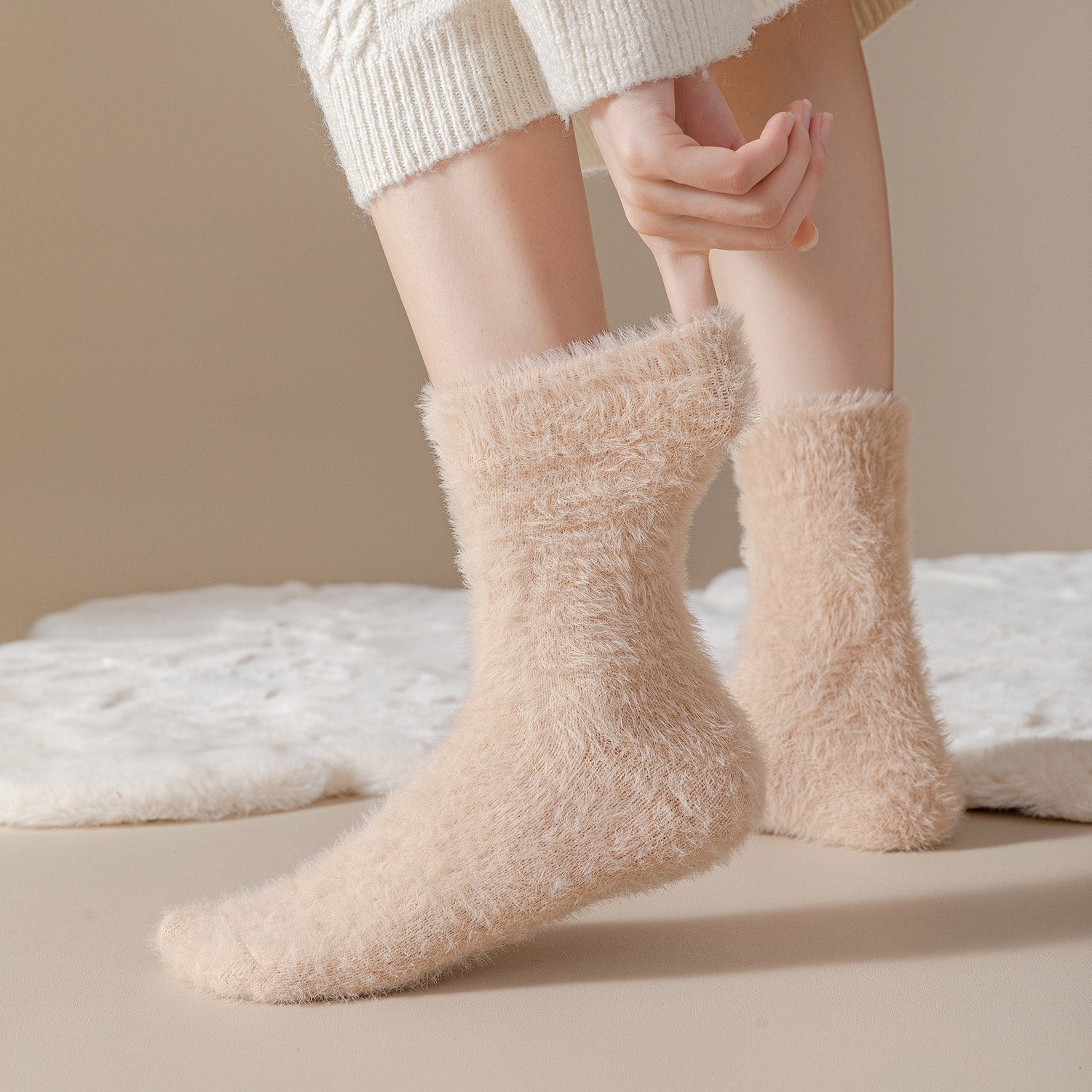 🧦✨ Calcetines Peluditos para el Invierno — ¡Dulces, Suaves y Súper Cálidos! 🐻❄️