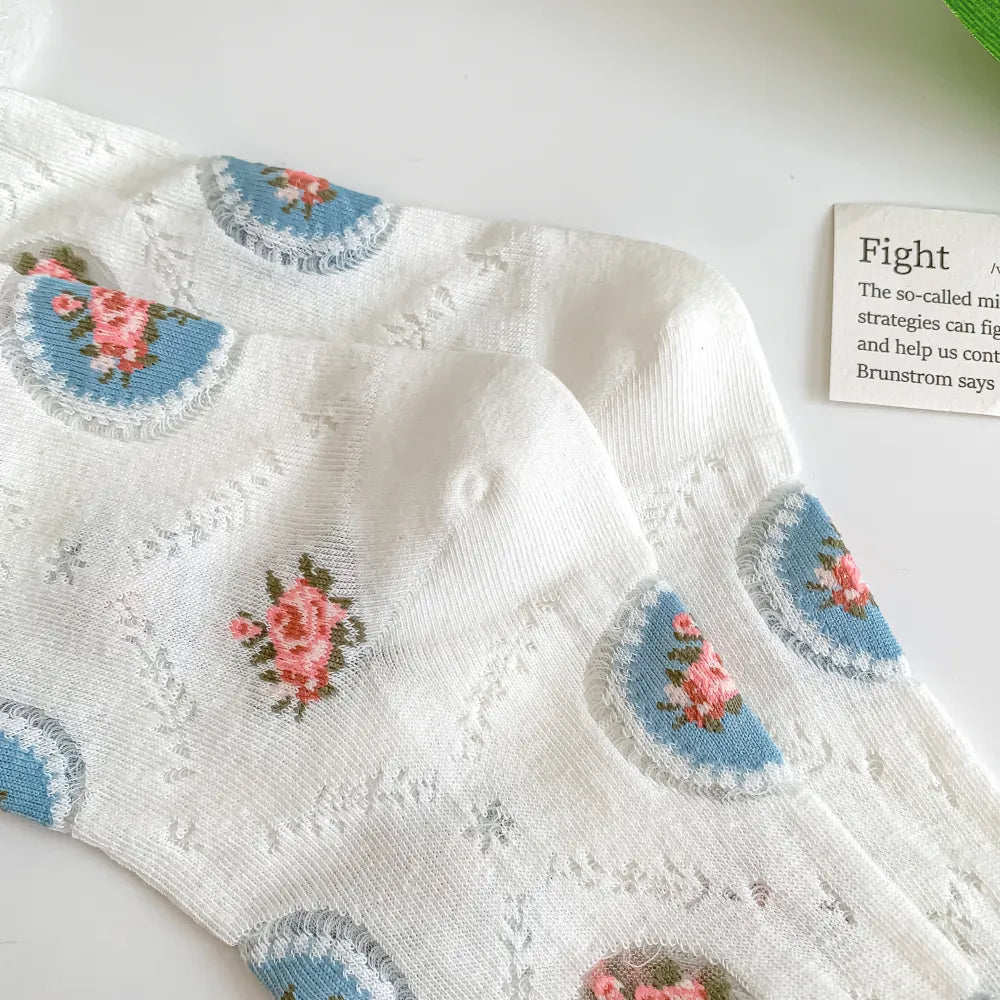 Calcetines Florales Vintage