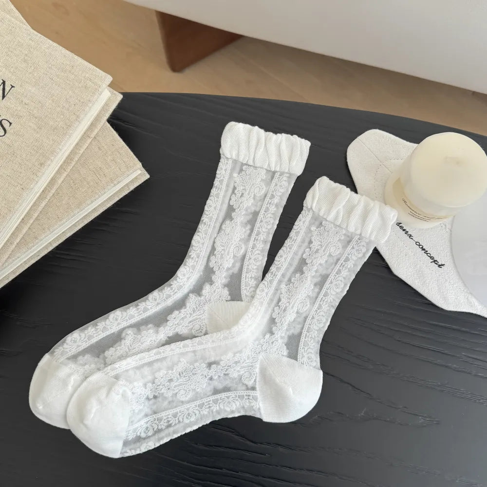 Calcetines Tul Encaje Vintage