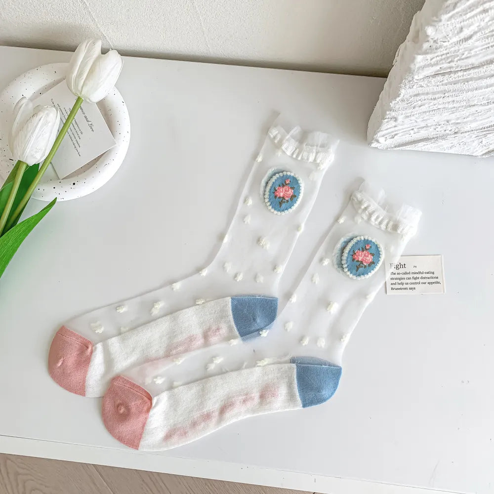Calcetines Florales Vintage