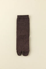 Calcetines brillantes de dos dedos estilo tabi