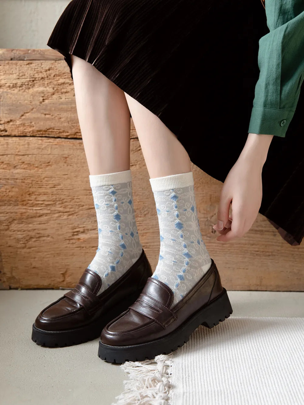 Calcetines con Estampado Floral