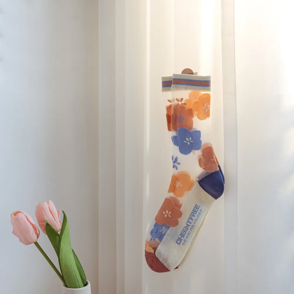 Calcetines Tul Flores Vintage