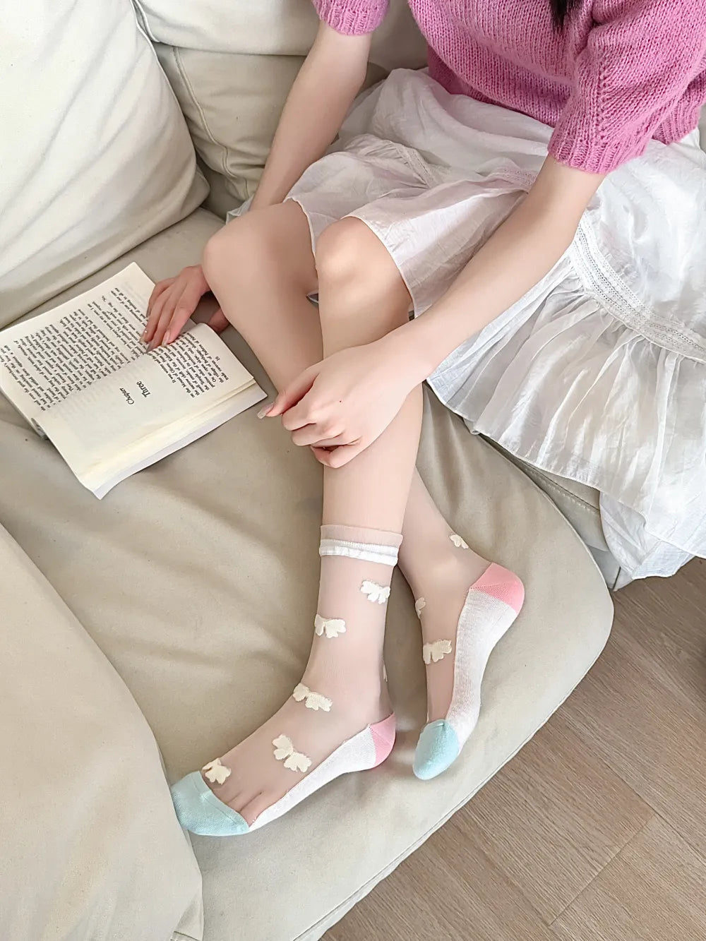 Calcetines Tul Cuadros Vintage