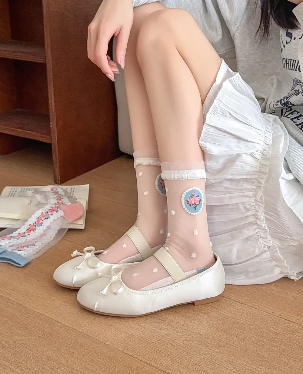 Calcetines Florales Vintage