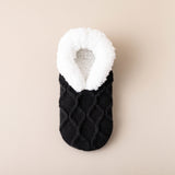 Calcetines Suaves de Invierno con Diseño de Cuadros y Base Antideslizante