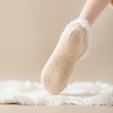 Calcetines Suaves de Invierno con Diseño de Cuadros y Base Antideslizante