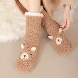 Calcetines Cortos de Felpa con Antideslizante y Estilo Animal