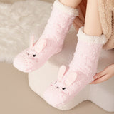 Calcetines Cortos de Felpa con Antideslizante y Estilo Animal