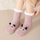 Calcetines Cortos de Felpa con Antideslizante y Estilo Animal