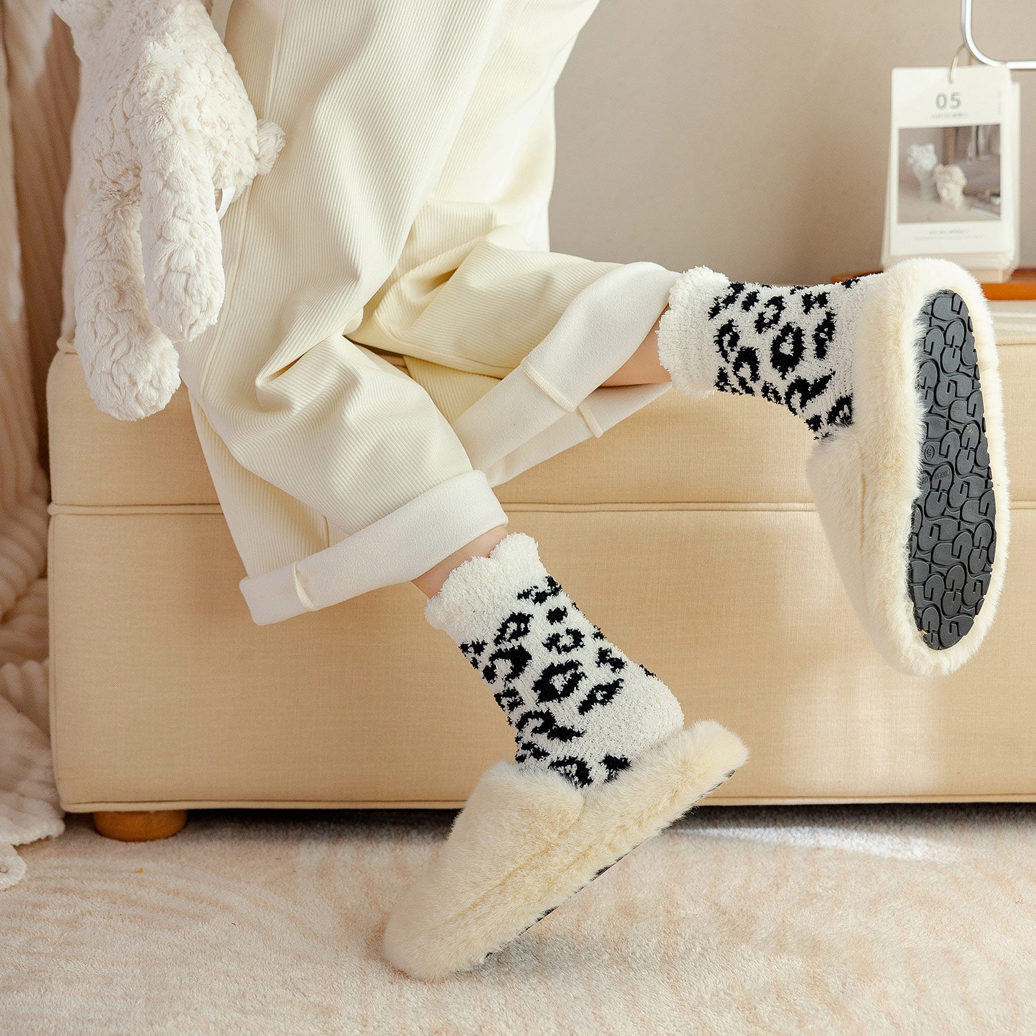 Calcetines Peluditos con Estampado Animal 🐾✨