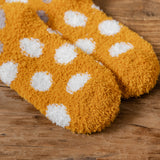 Calcetines de casa afelpados con lunares – cálidos y suaves para invierno